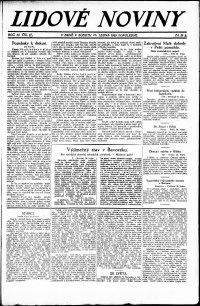 Lidov noviny z 27.1.1923, edice 2, strana 1