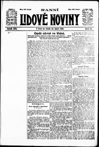 Lidov noviny z 27.2.1918, edice 1, strana 1