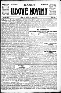 Lidov noviny z 27.2.1919, edice 1, strana 1