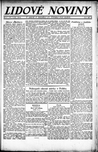 Lidov noviny z 27.2.1921, edice 1, strana 1
