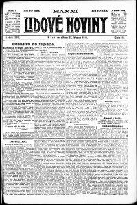 Lidov noviny z 27.3.1918, edice 1, strana 1