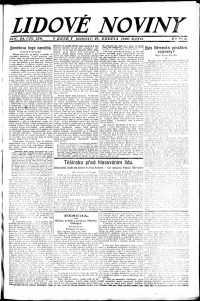Lidov noviny z 27.3.1920, edice 1, strana 1