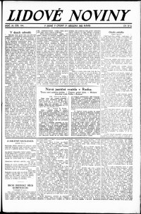 Lidov noviny z 27.3.1923, edice 1, strana 1
