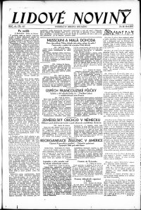 Lidov noviny z 27.3.1933, edice 1, strana 1