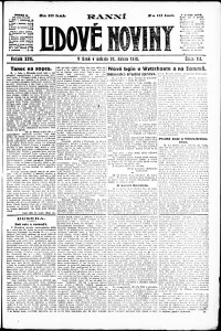 Lidov noviny z 27.4.1918, edice 1, strana 1