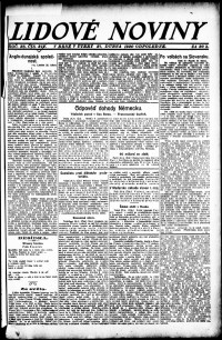 Lidov noviny z 27.4.1920, edice 2, strana 1