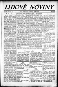 Lidov noviny z 27.4.1922, edice 1, strana 1