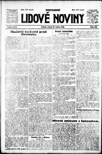 Lidov noviny z 27.5.1919, edice 2, strana 1