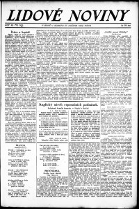 Lidov noviny z 27.5.1922, edice 2, strana 1