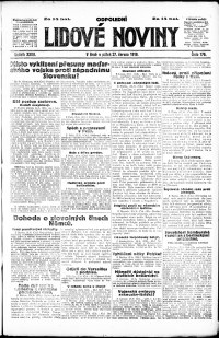 Lidov noviny z 27.6.1919, edice 2, strana 1