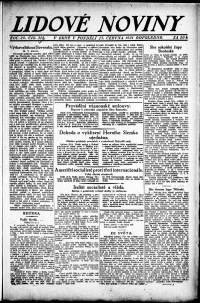 Lidov noviny z 27.6.1921, edice 2, strana 1