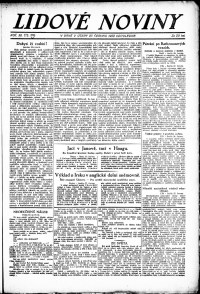 Lidov noviny z 27.6.1922, edice 2, strana 1