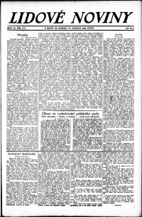 Lidov noviny z 27.6.1923, edice 1, strana 1