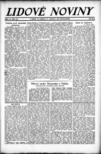 Lidov noviny z 27.6.1923, edice 2, strana 1