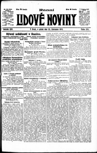 Lidov noviny z 27.7.1917, edice 1, strana 1