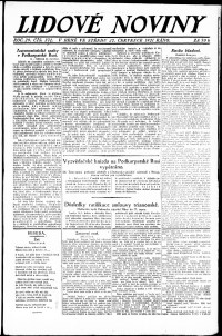 Lidov noviny z 27.7.1921, edice 1, strana 1