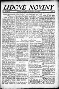 Lidov noviny z 27.7.1922, edice 1, strana 1