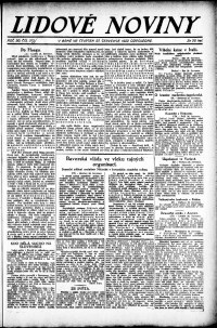 Lidov noviny z 27.7.1922, edice 2, strana 1