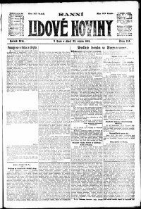 Lidov noviny z 27.8.1918, edice 1, strana 1
