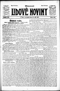 Lidov noviny z 27.9.1917, edice 1, strana 1