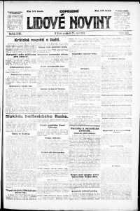 Lidov noviny z 27.9.1919, edice 2, strana 1