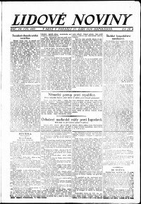 Lidov noviny z 27.9.1920, edice 3, strana 1