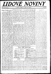 Lidov noviny z 27.9.1921, edice 2, strana 1