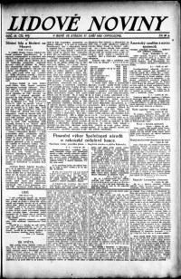 Lidov noviny z 27.9.1922, edice 2, strana 1