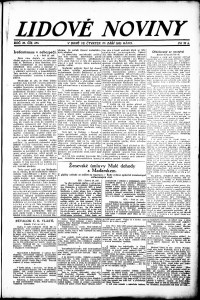 Lidov noviny z 27.9.1923, edice 1, strana 1