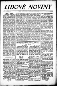 Lidov noviny z 27.9.1923, edice 2, strana 1