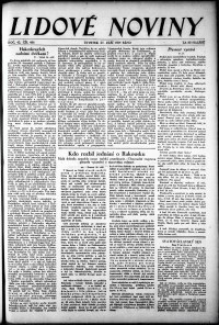 Lidov noviny z 27.9.1934, edice 1, strana 1