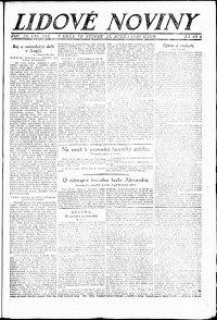 Lidov noviny z 27.10.1920, edice 1, strana 1