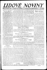 Lidov noviny z 27.10.1920, edice 3, strana 1