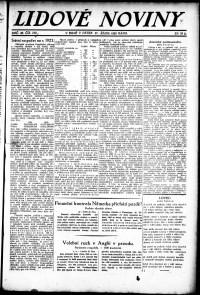 Lidov noviny z 27.10.1922, edice 1, strana 1