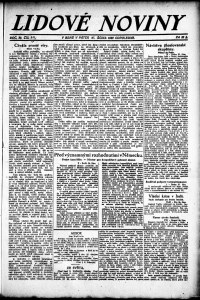 Lidov noviny z 27.10.1922, edice 2, strana 1