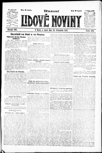 Lidov noviny z 27.11.1917, edice 1, strana 1
