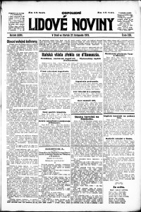 Lidov noviny z 27.11.1919, edice 2, strana 1