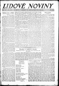 Lidov noviny z 27.11.1920, edice 1, strana 1