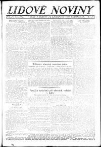 Lidov noviny z 27.11.1920, edice 2, strana 1