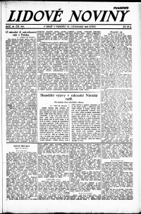 Lidov noviny z 27.11.1922, edice 1, strana 1
