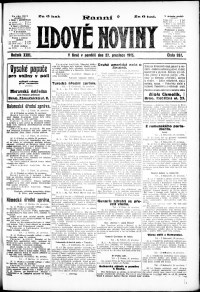 Lidov noviny z 27.12.1915, edice 1, strana 1