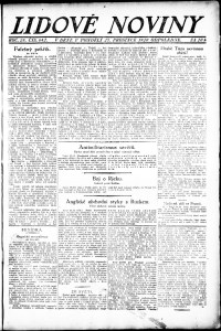 Lidov noviny z 27.12.1920, edice 3, strana 1