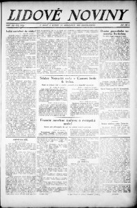 Lidov noviny z 27.12.1921, edice 1, strana 1