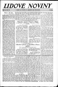 Lidov noviny z 27.12.1923, edice 1, strana 1