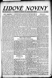 Lidov noviny z 28.1.1920, edice 1, strana 1
