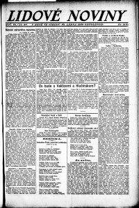 Lidov noviny z 28.1.1920, edice 2, strana 1