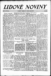 Lidov noviny z 28.1.1923, edice 1, strana 1