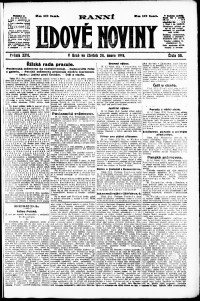 Lidov noviny z 28.2.1918, edice 1, strana 1