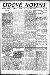Lidov noviny z 28.2.1920, edice 1, strana 1