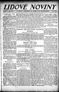 Lidov noviny z 28.2.1921, edice 2, strana 1